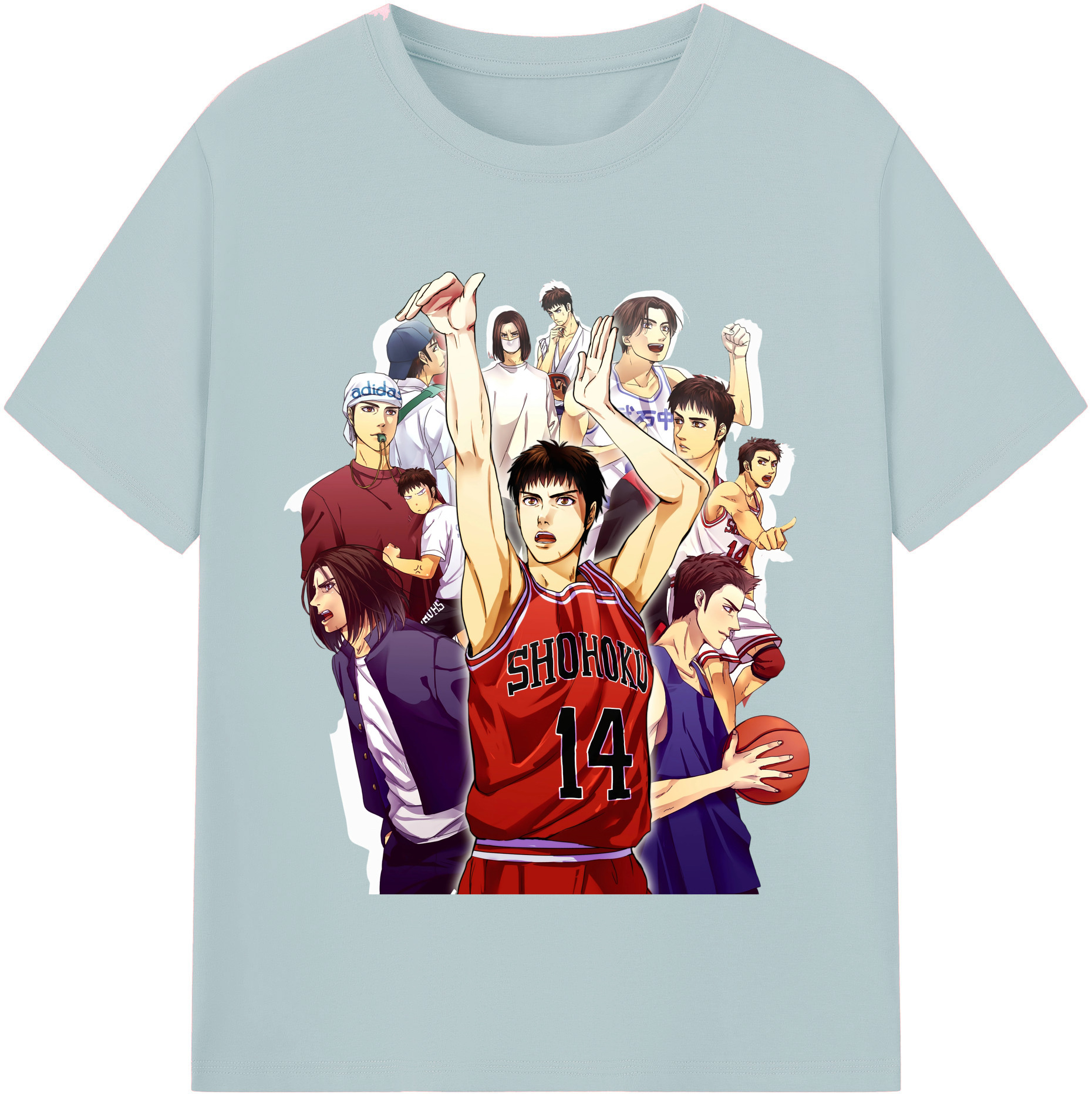 SLAM DUNK／スラムダンク 綿100％半袖Tシャツ（フロントプリント）